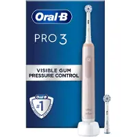 Braun Oral-B - Pro3 3400N - Elektrische tandenborstel - Roze Sensi (Inclusief extra opzetstuk) (760093)