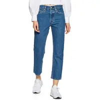 Levi's Jeans '501 CROP' blauw denim