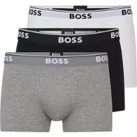 BOSS Boxershorts 'Power' grijs gemêleerd / zwart / wit