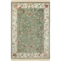 Nouristan Vloerkleed Oriental Flowers - Groen 95 x 140 cm