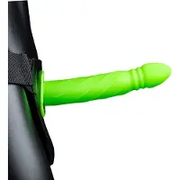 Ouch! by Shots - Glow in the Dark Twisted Hollow Strap-On - 8 / 20 cm