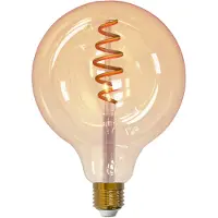 Airam Slimme Thuis Filament LED-globe lichtbron amber, 125mm, spiraal e27, 6w
