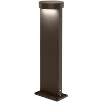 Wever & Ducre Sokkellamp buiten Palos Round 2.0, dimbaar, brons / oud-messing, Aluminium, Modern, LED buitenlamp