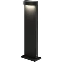 Wever & Ducre Sokkellamp buiten Palos Round 1.0, dimbaar, zwart, Aluminium, Modern, LED buitenlamp