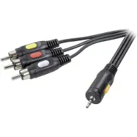 Speaka Professional Speaka Adapterkabel 2.5 mm Klinkenstecker 4pol. 3x Cinchstecker