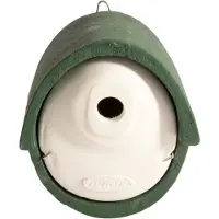 Vivara Pro Nestkast Alicante WoodStone 32 mm Groen | Houtbetonnen vogelhuisje voor o.a. koolmees | Vivara | Aanbevolen door Vogelbescherming Nederland
