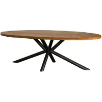 Tower Living Selva mango oval diningtable top 1,5 / 2,5 - 240 (Naturel, 240x110x77cm)