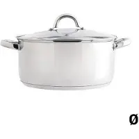Quid Ottawa braadpan met glazen deksel, roestvrij staal – 22 cm