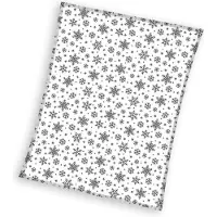 Carbotex fleece plaid sneeuw vlokken 150 x 200 cm