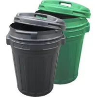 Excellent Voerton 70 liter met draaisluiting Zwart