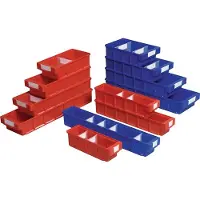 LA-KA-PE Stellingbak | L400xB93xH83mm | rood polypropyleen | 16 stuks - VKB 400/93 ROT VKB 400/93 ROT