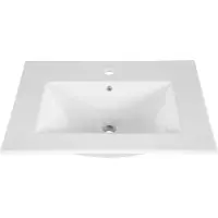 Comad Lava keramische wastafel 61x46cm wit glans
