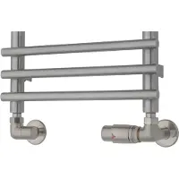 TVS Design Valves 220 aansluitset haaks rechts RVS