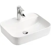 Comad Magic keramische opbouw wastafel 51x40cm wit glans