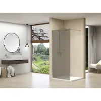 Van Rijn ST01 inloopdouche met rookglas 120x200cm RVS