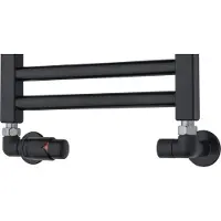 TVS Design Valves 221 aansluitset haaks links zwart