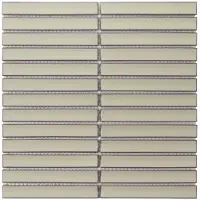 The Mosaic Factory Sevilla smalle vinger 2cm mozaïek tegels 30x30 cafe latte