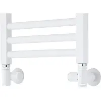 TVS Design Valves 130 aansluitset recht wit voor watergedragen en elektrische radiator