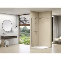 Van Rijn ST01 inloopdouche met helder glas 100x200cm RVS