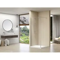 Van Rijn ST01 inloopdouche 90x200cm met 30cm vaste wand chroom