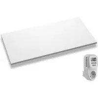 Ecosun - infrarood paneel - infrarood verwarmingspaneel - infrarood verwarming - met thermostaat - 1000 Watt - 85 x 120 cm - Korrelstructuur- met plug-in programmeerbare thermostaat