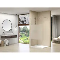 Van Rijn ST01 inloopdouche met privacybaan 90x200cm chroom