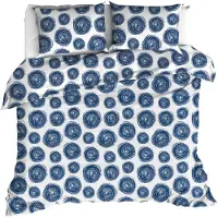 MOODIT Dekbedovertrek Odil Orba Indigo Blue-200 x 200 / 220 cm | 2-Persoons