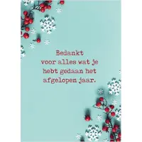 MajesticAlly Christelijke kerstkaarten | Voordeelpakket | 10 kerstkaarten met enveloppen | Bedankt - rode bessen |