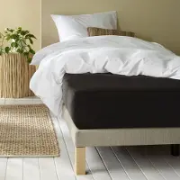 MOODIT Hoeslaken Alina Black-140 x 200/220 cm