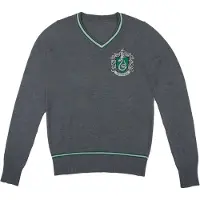 Cinereplicas Unisex, Springer, Harry Potter - Slytherin - Grijs Gebreide Trui - X-Kleine, Grijs, (XS)