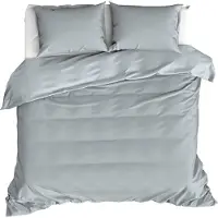 MOODIT Dekbedovertrek Basil Stone Blue-200 x 200 / 220 cm | 2-Persoons