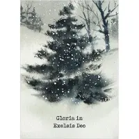 MajesticAlly Christelijke kerstkaarten | Voordeelpakket | 10 kerstkaarten met enveloppen | Gloria in exelsis deo - boom |