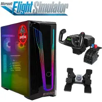 Screenon - Flight Simulator PC - FLS+Y-A3050-12 - Ryzen 5 5500 - 1TB M.2 NVMe SSD - RTX 3050 - 16GB RAM - Yoke Flight System!