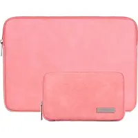 Canvasartisan Laptop Sleeve 14 inch Roze + Accessoires Etui | Oud (Koraal-) roze