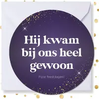 MajesticAlly Kerstkaart rond 'Hij kwam bij ons' - 10 stuks - met enveloppen - kerstkaarten