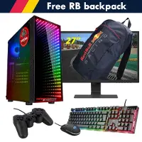 Screenon - Racing Gaming Set + Red Bull Backpack - F1426527 - (GamePC.F14065 + 27 Inch Monitor + Toetsenbord + Muis + Controller + Gratis Red Bull Backpack)