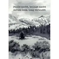 MajesticAlly Christelijke kerstkaarten | Voordeelpakket | 10 kerstkaarten met enveloppen | Stille nacht - bergen |