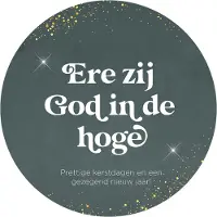 MajesticAlly Kerstkaart rond 'Ere zij God' - 10 stuks - met enveloppen - kerstkaarten