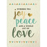 MajesticAlly Christelijke kerstkaarten | Voordeelpakket | 10 kerstkaarten met enveloppen | Joy peace love craft |