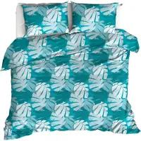 MOODIT Dekbedovertrek Odil Naxos Lagoon Blue-260 x 200 / 220 cm | Extra Breed