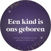 MajesticAlly Kerstkaart rond 'Een kind is ons geboren' - 10 stuks - met enveloppen - kerstkaarten
