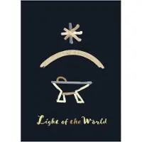 MajesticAlly Christelijke kerstkaarten | Voordeelpakket | 10 kerstkaarten met enveloppen | Light of the world - kribbe |