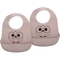 Nuuroo - Alfie silicone bib - 2 pack - Woodrose