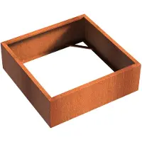 HetTuinstel.nl Cortenstaal plantenbak 120x120x40cm - Zonder bodem