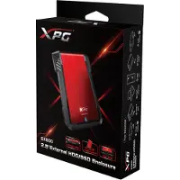 ADATA EX500, behuizing voor HDD/SSD, 2.5", Serial ATA III, USB-aansluiting, zwart, rood