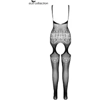 ECO Passion Jarretel Catsuit met design zwart