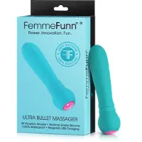 FemmeFunn - mini vibrator bullet - krachtig trilling - siliconen turquoise