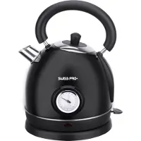Swiss Pro+ Retro Waterkoker - 2200W - 1.8L - Zwart