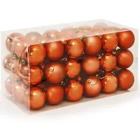 Casaria Kerstballen 54 Stuks - Koper - diameter 6cm