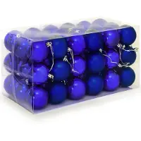 Casaria Kunststof Kerstballen 54er Set - Mat Glanzend Ø 3 4 6 cm Blauw